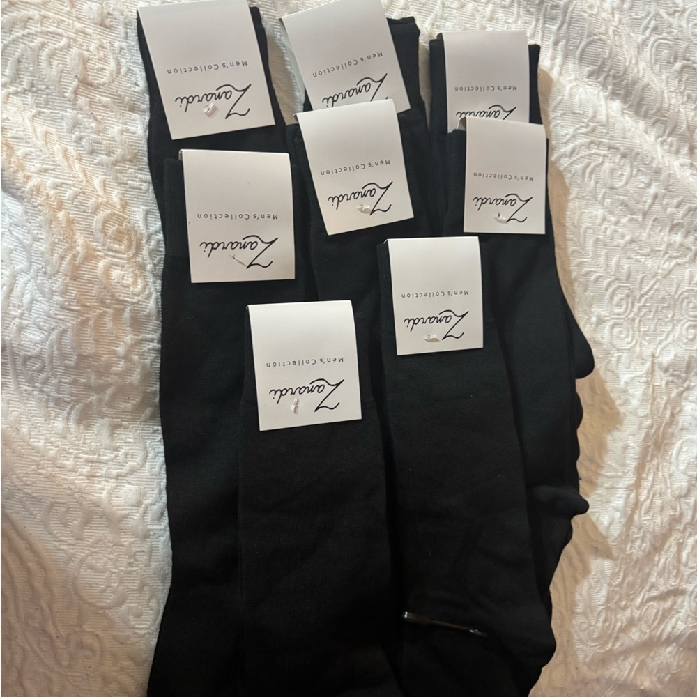 Zanadi Men's Classic Black Dress Socks